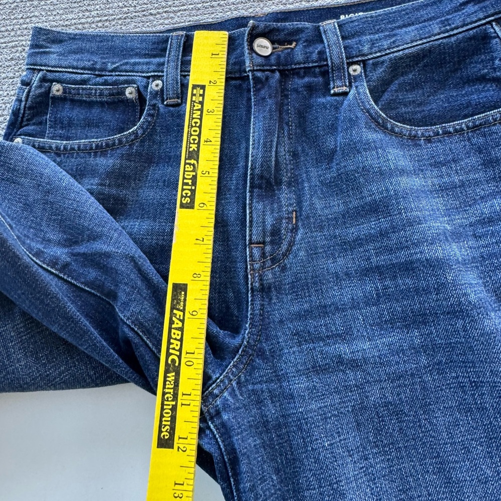 J. Crew High-Rise Wide-Leg Cuffed Jeans in Medium Blue - Picture 12 of 16